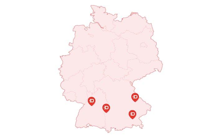karte mit mietstationen von kuhn baumaschinen deutschland